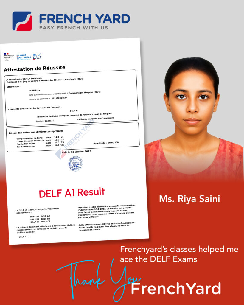 Student DELF A1 Result